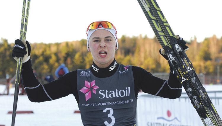 Petter Løset Skodjereite viste seg fram frå si beste side då han gjekk til topps i Hovedlandsrennet i kombinert. 