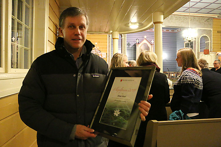 Einar Hoel vart både overraska og glad for å bli kåra til eldsjela i Norddal i år.
